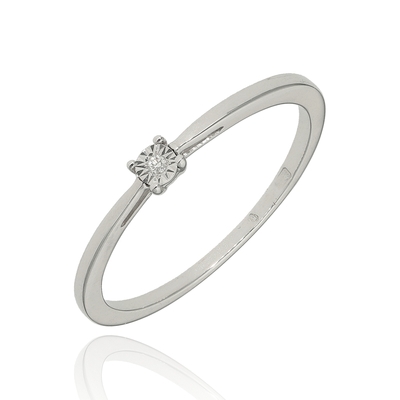 Fehér arany gyűrű 52-es méret (B49116)